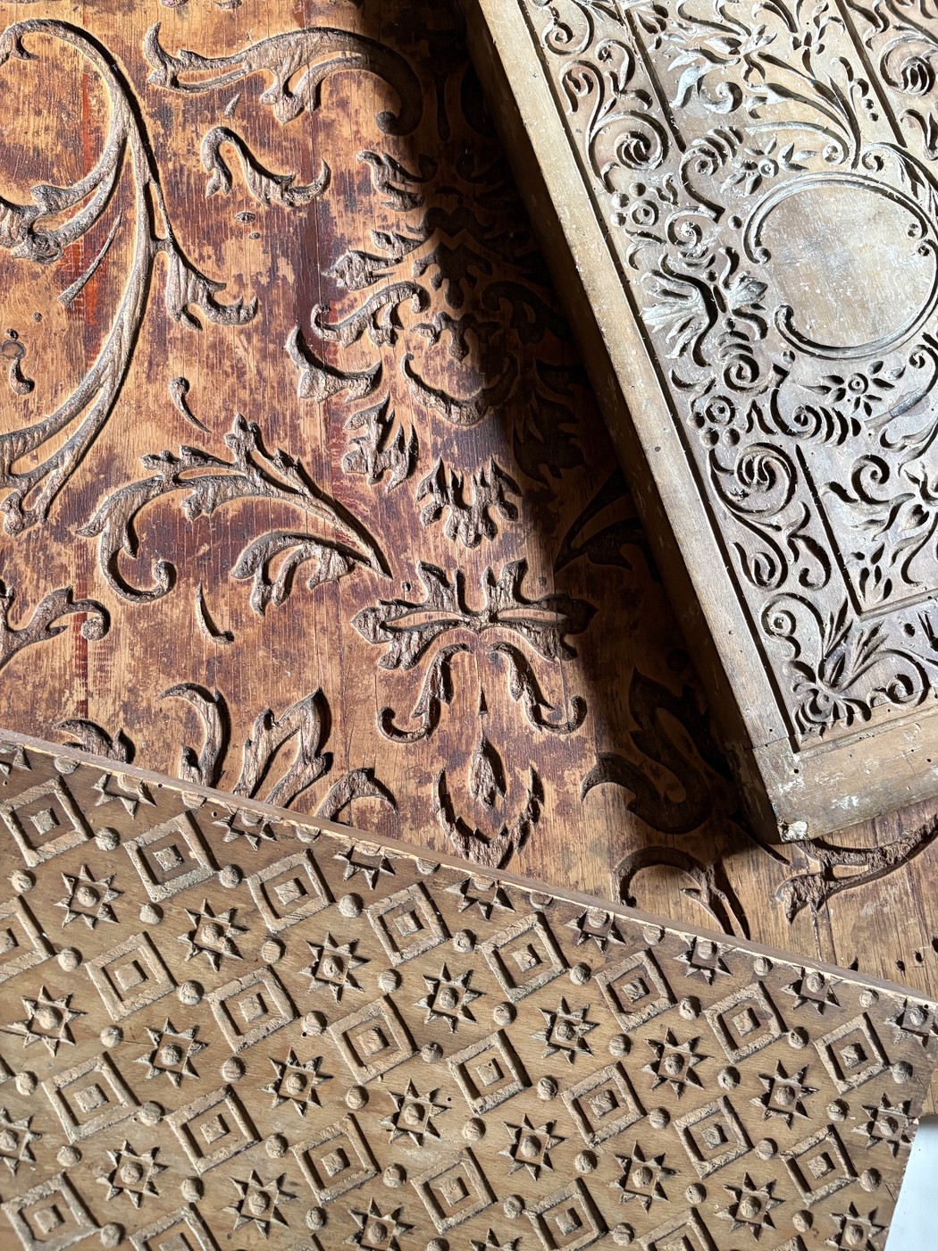 Dettaglio degli stampi antichi in legno