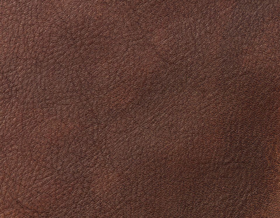 Campione colore dark brown — pelle decorata a mano Bordoni Leathers