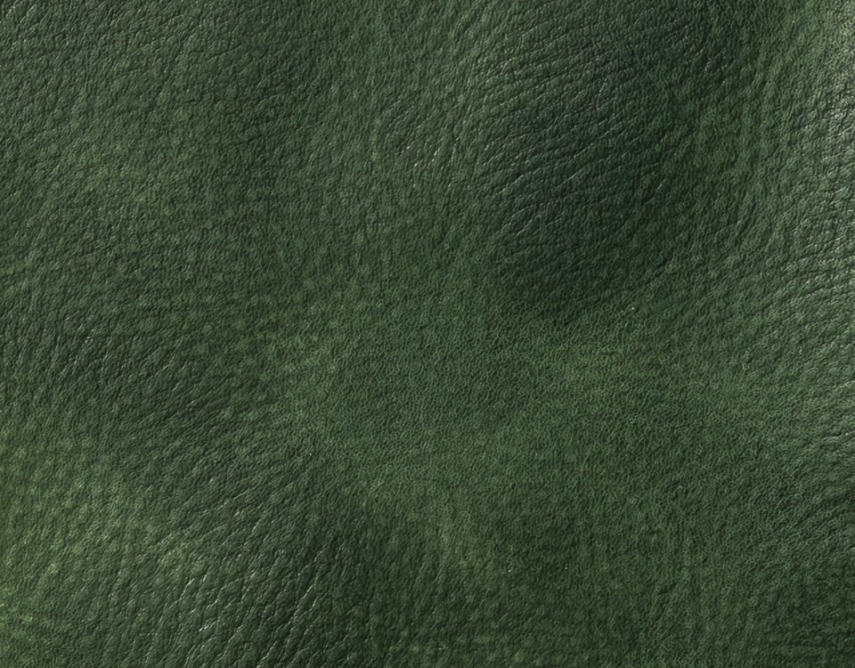 Campione colore verde scuro — pelle decorata a mano Bordoni Leathers