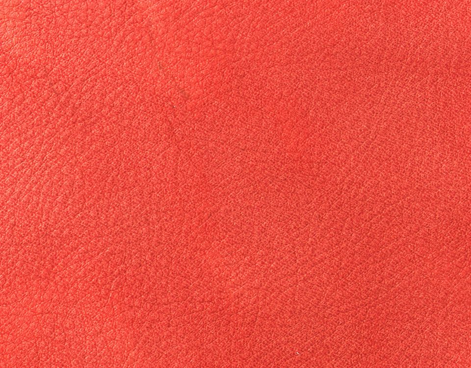 Campione colore rosso — pelle decorata a mano Bordoni Leathers