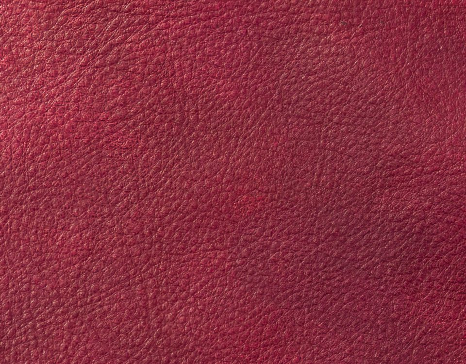 Campione colore bordeaux — pelle decorata a mano Bordoni Leathers