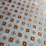 Luxury Line — cuoio azzurro con decoro dipinto in oro, Bordoni Leathers