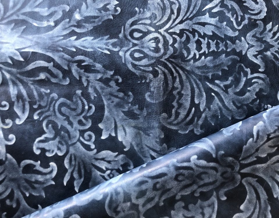 Cuoio flou Bordoni Leathers, pelle morbida decorata a mano